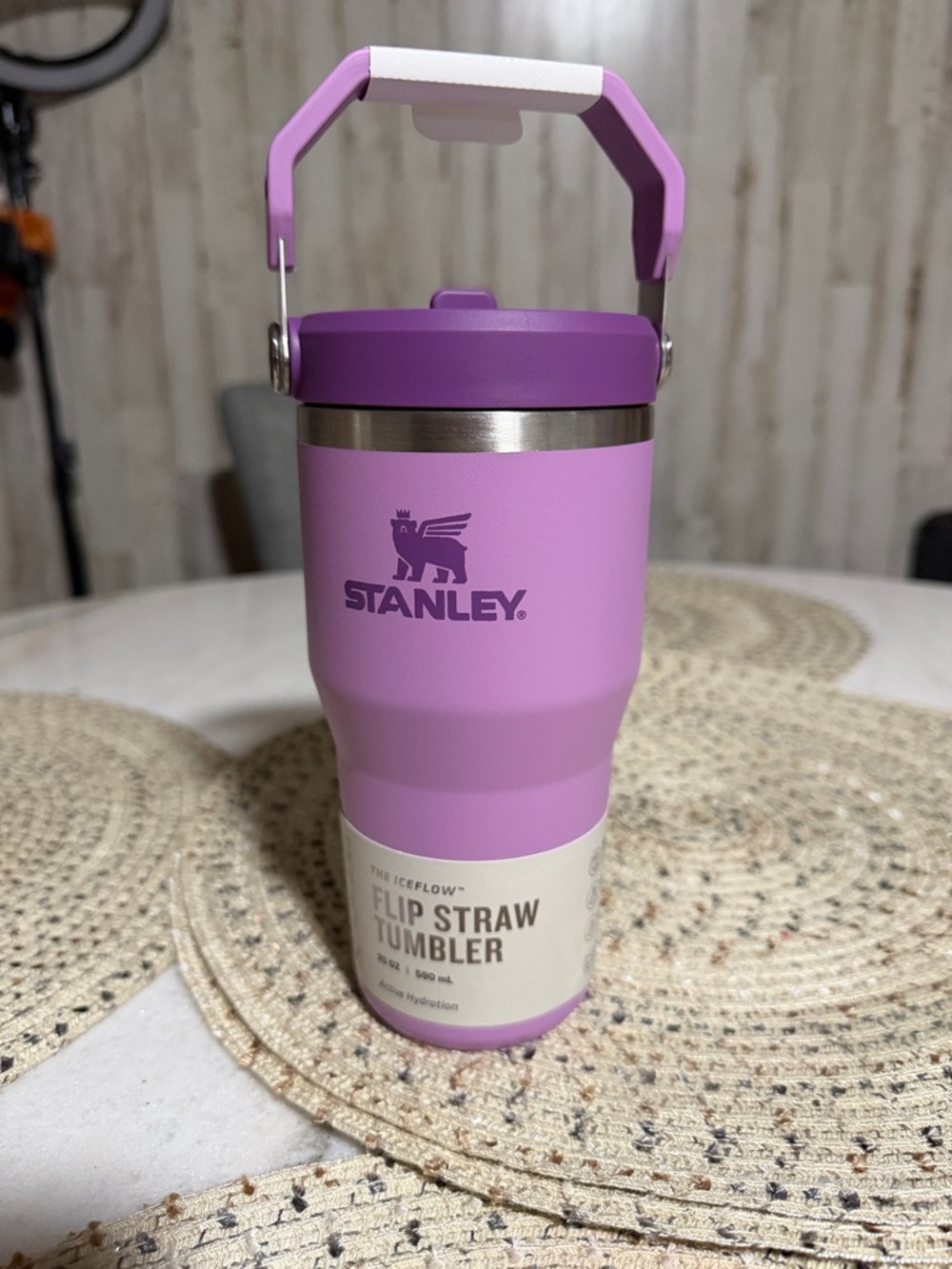 Stanley Purple Flip Straw Tumbler with Carry Handle